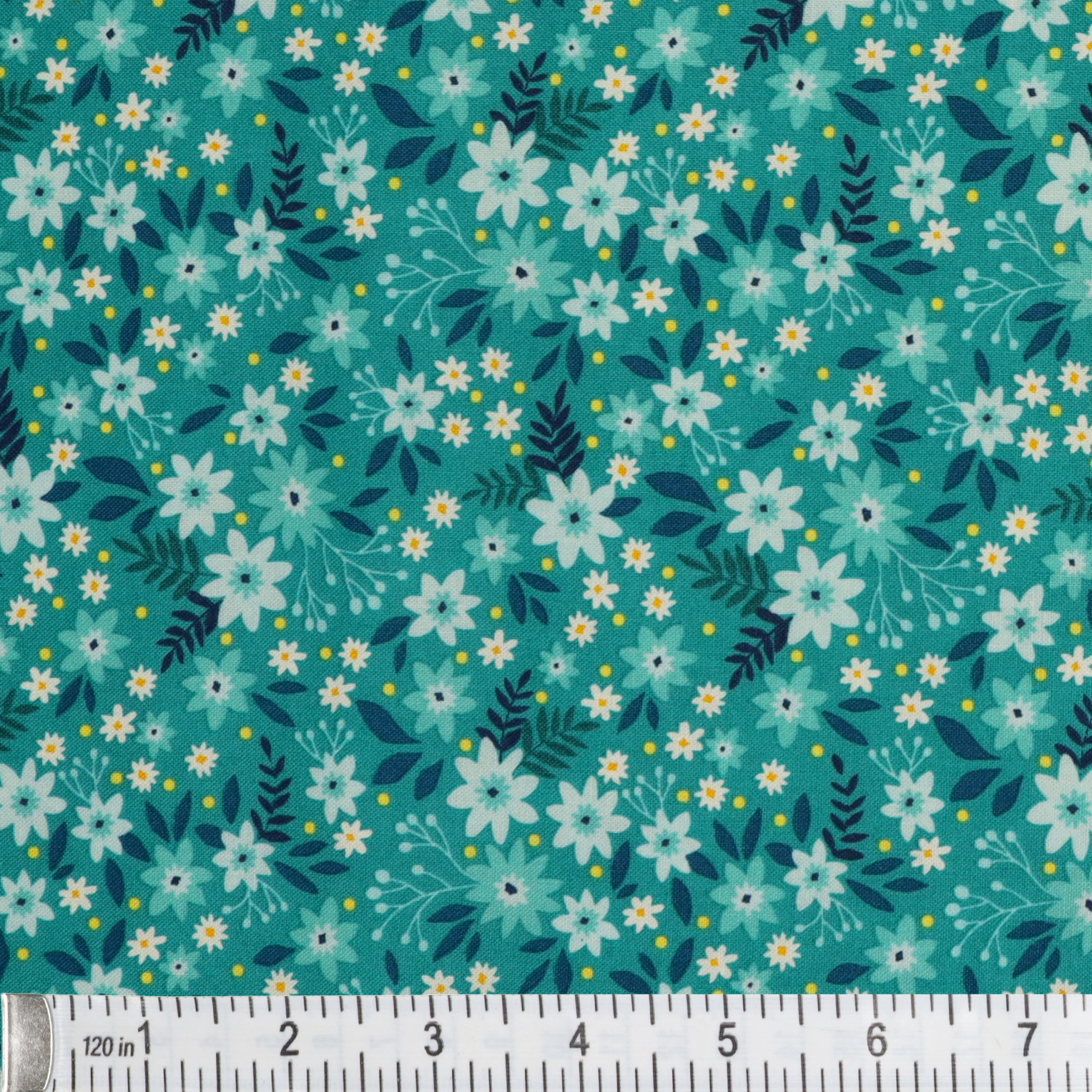 Among the Wildflowers II Fabric Collection - Primrose Teal - Image 3