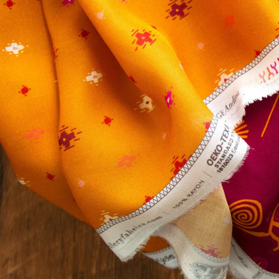 Awaska Russet Fabric in Rayon - Image 2