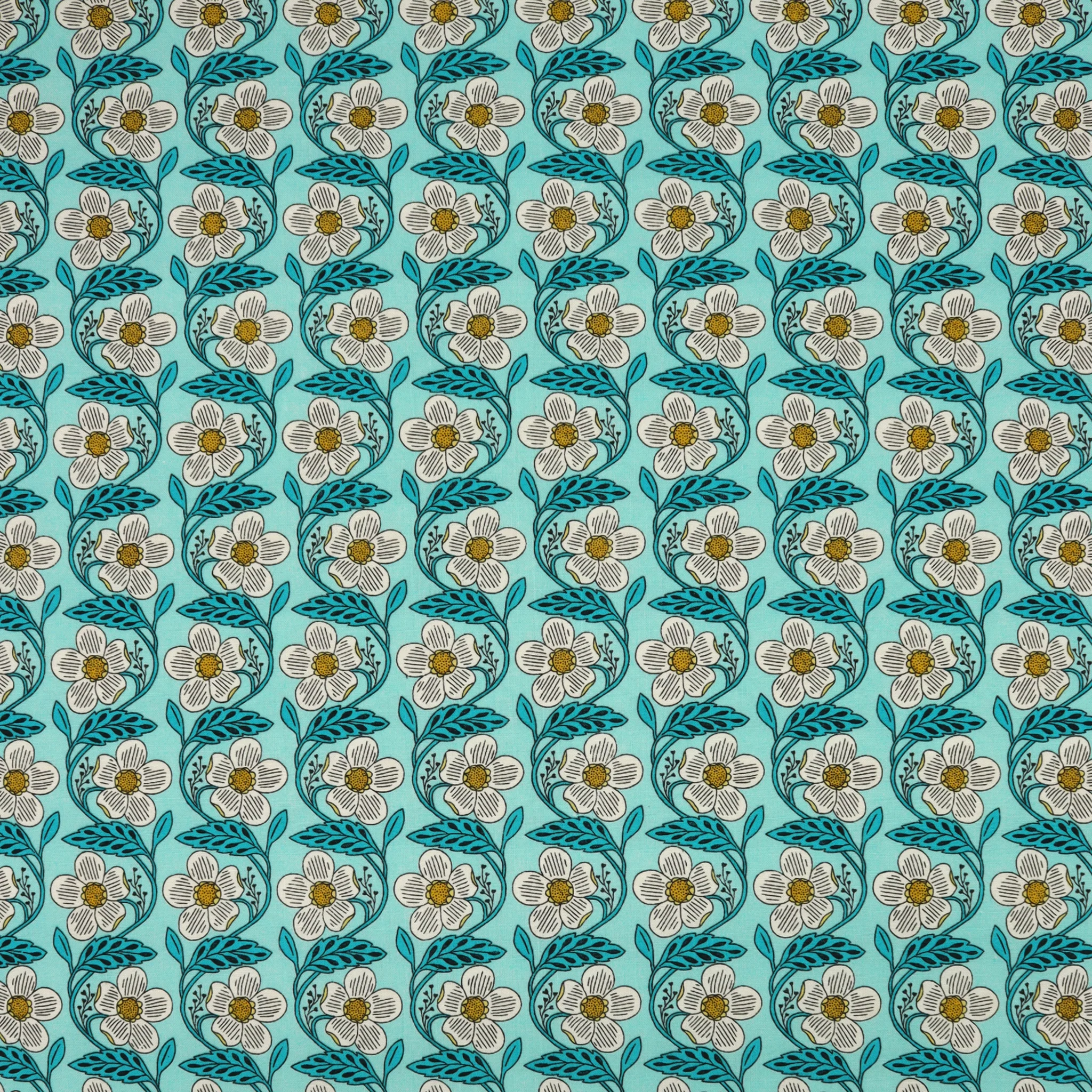 Blooming Color 2 Fabric Collection - Dora Turquoise