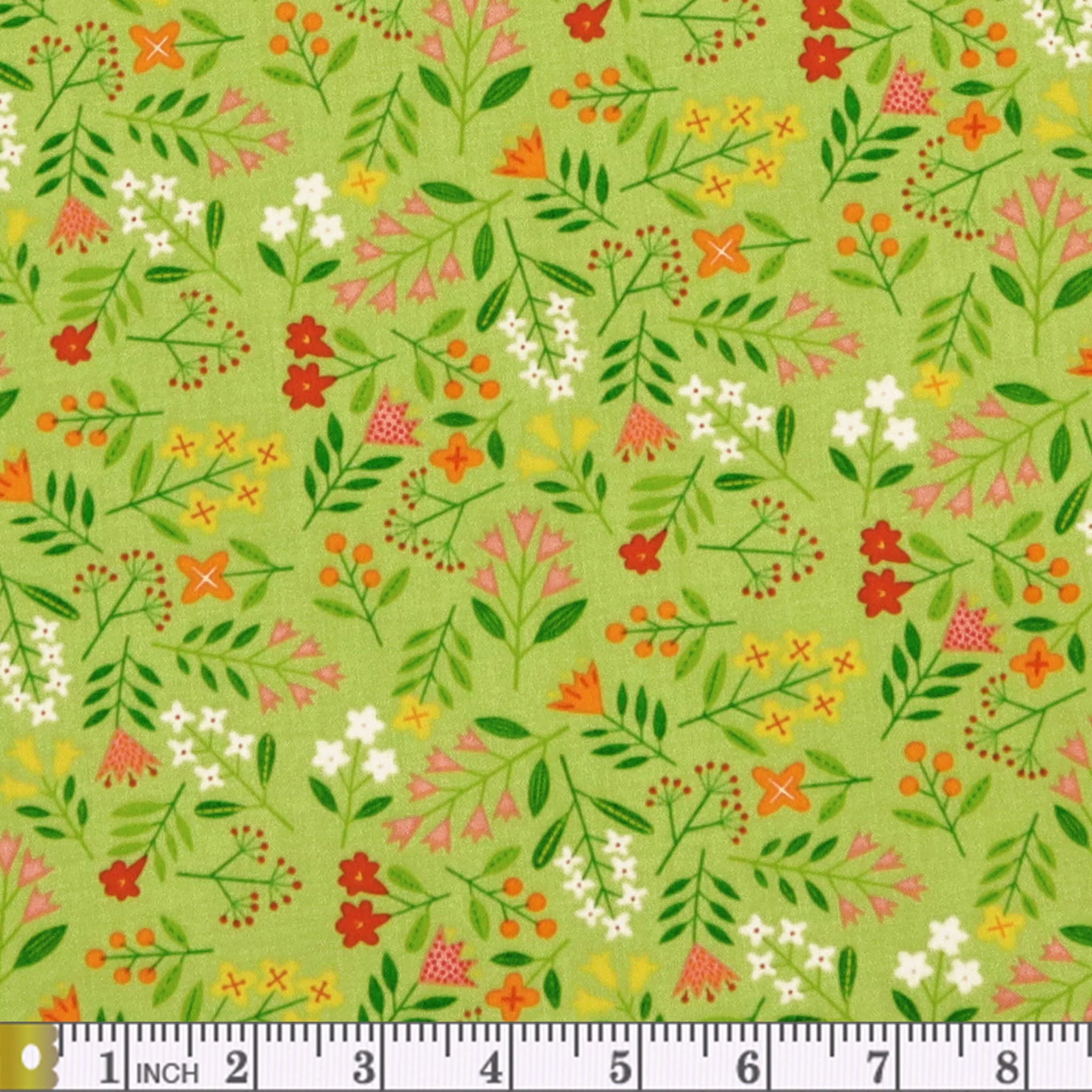 Blooming Color Lucy Fabric Collection - Light Lime - Image 2
