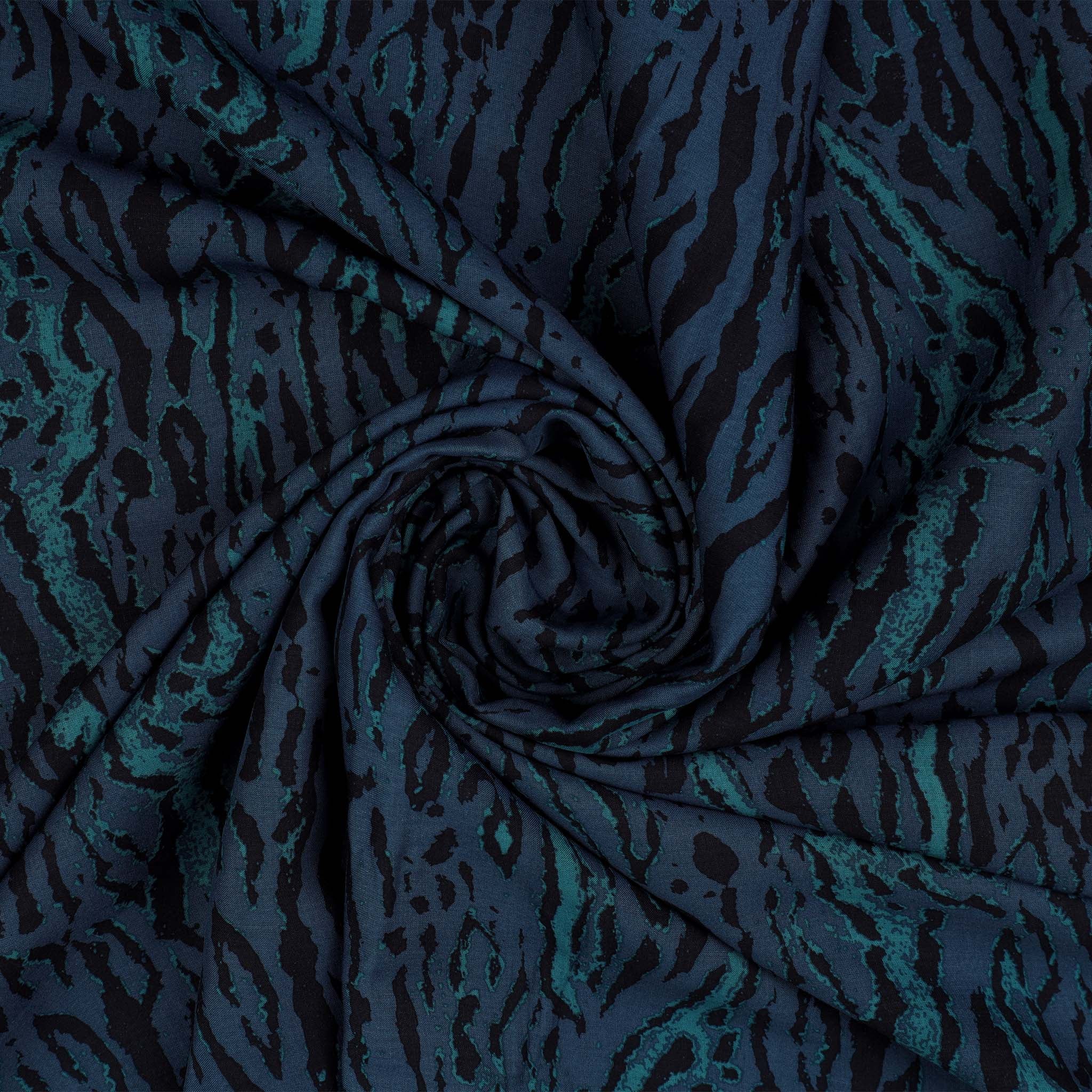 Camouflaged Ocean Fabric in Rayon - Image 3