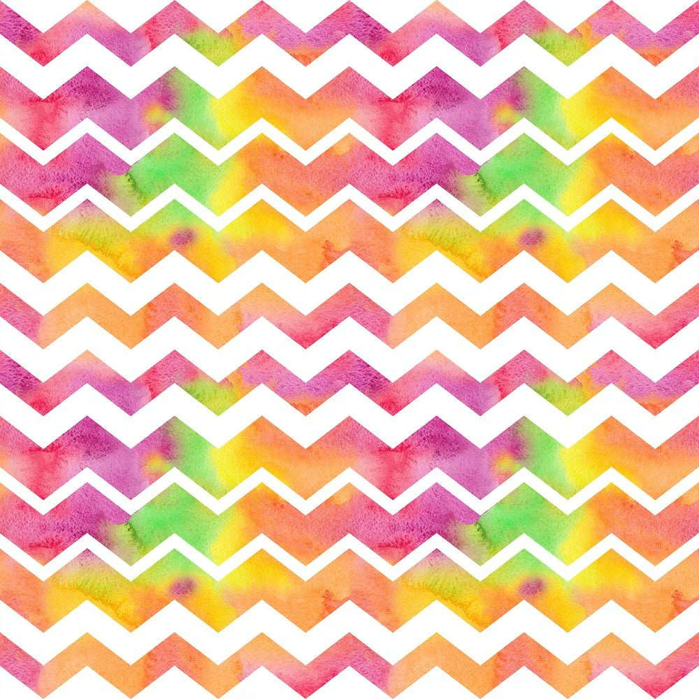 Chevron on Colorful Grunge Fabric