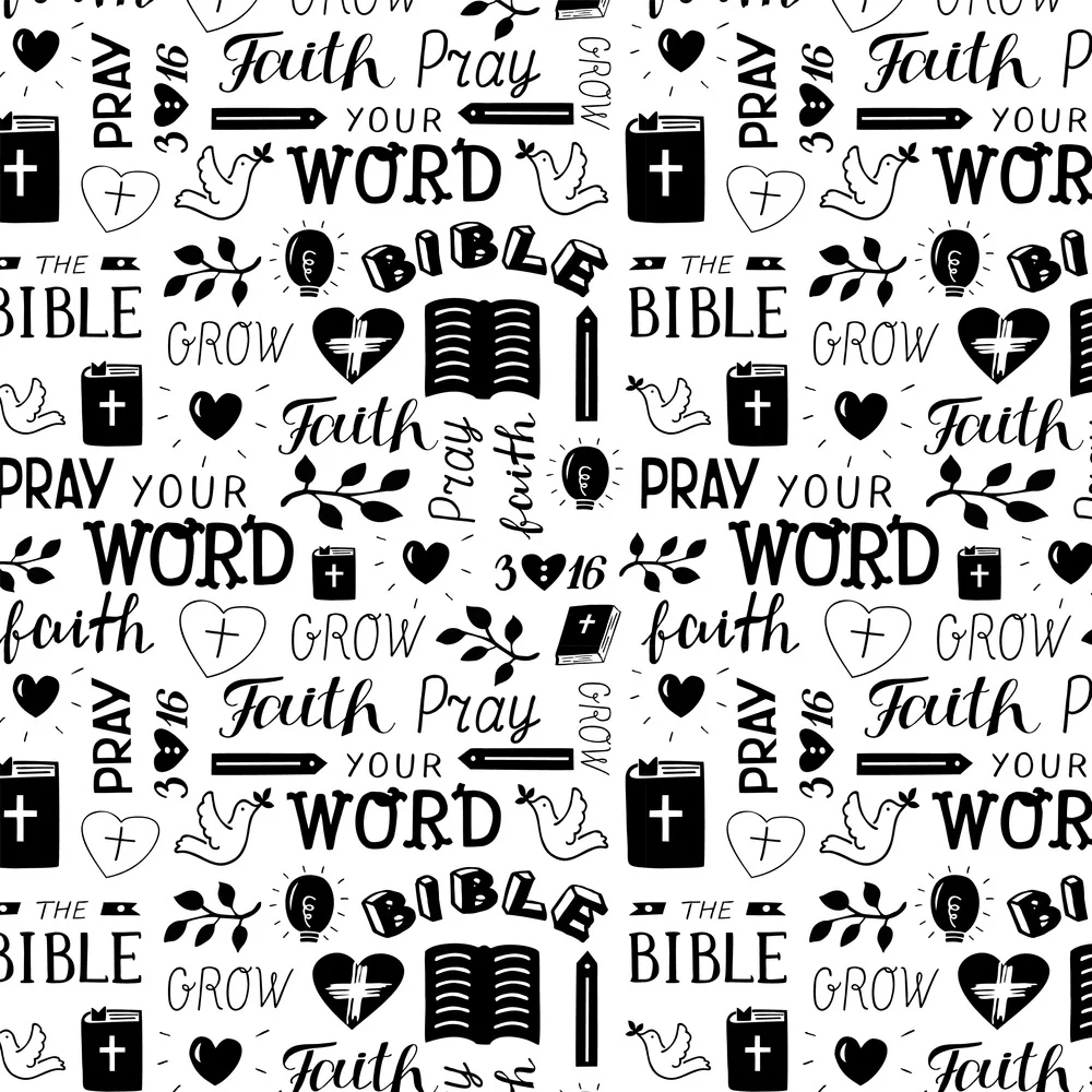 Christian Symbols Fabric