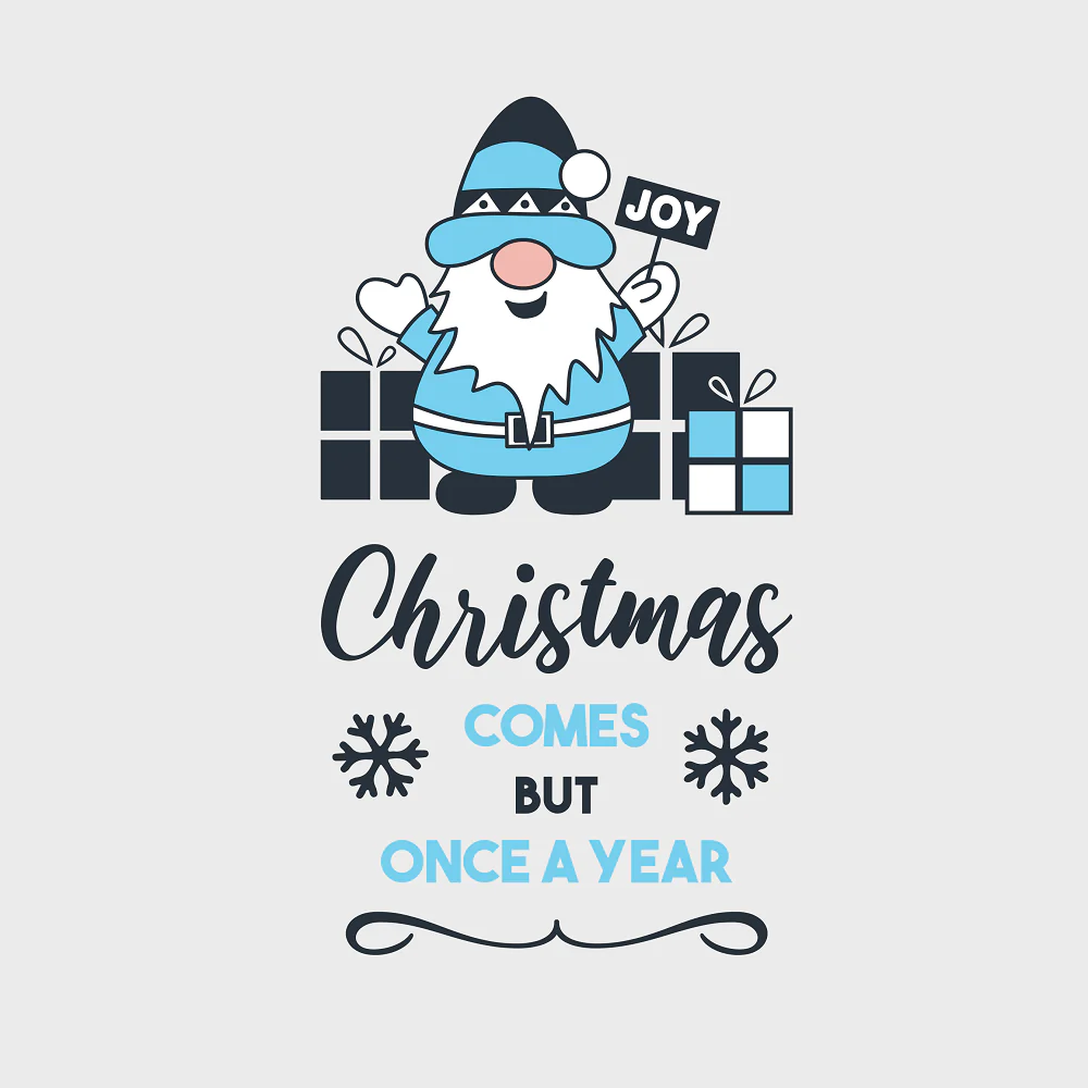 Christmas Comes Once A Year Fabric Panel