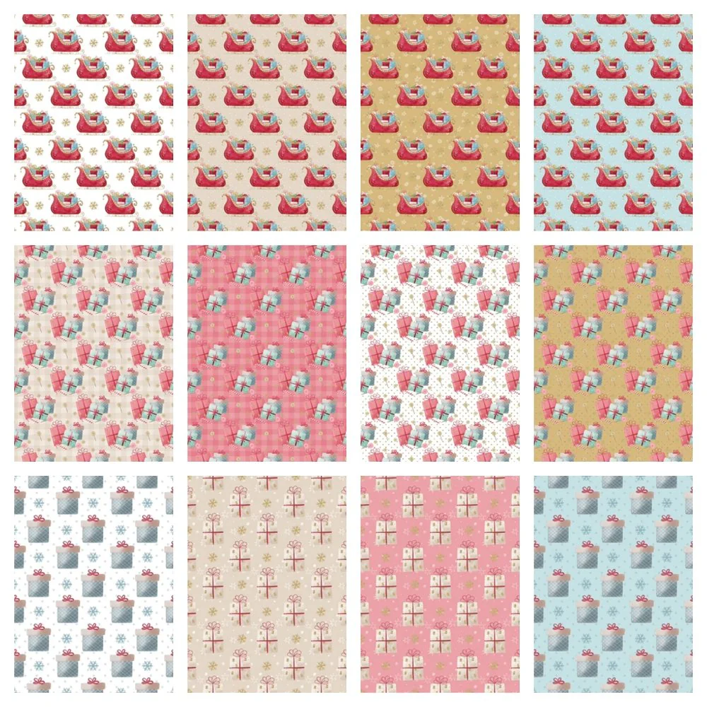 Christmas Gifts Fabric Collection - 1/2 Yard Bundle