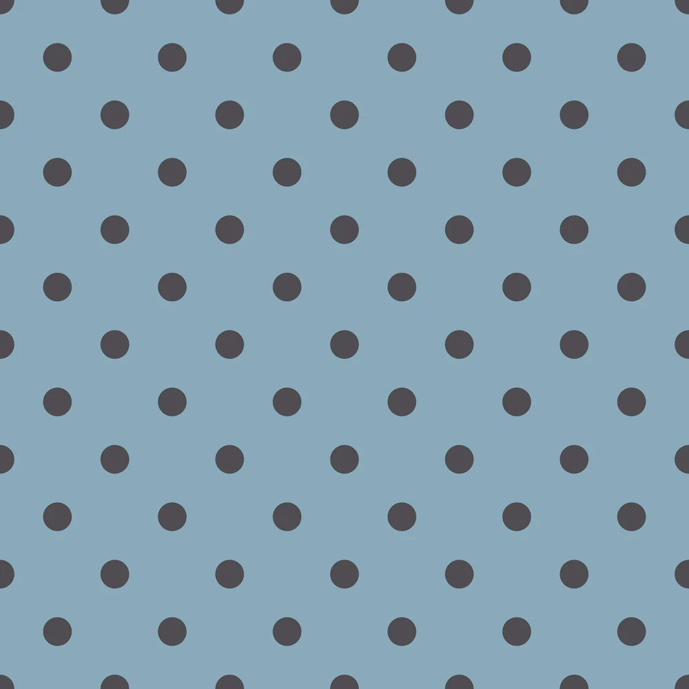 Christmas Gnome Dots Fabric - Grey/Blue