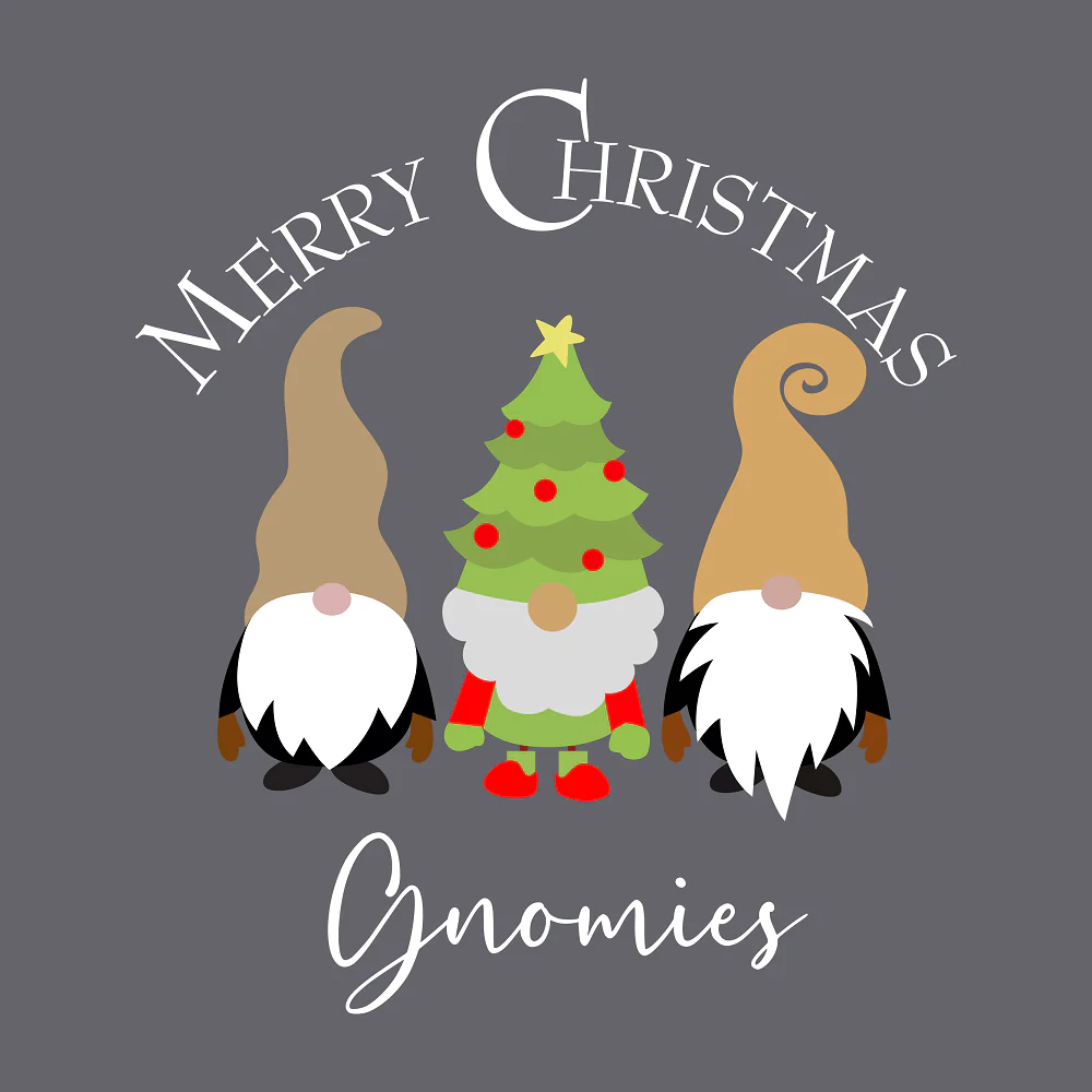 Christmas Gnomies Fabric Panel