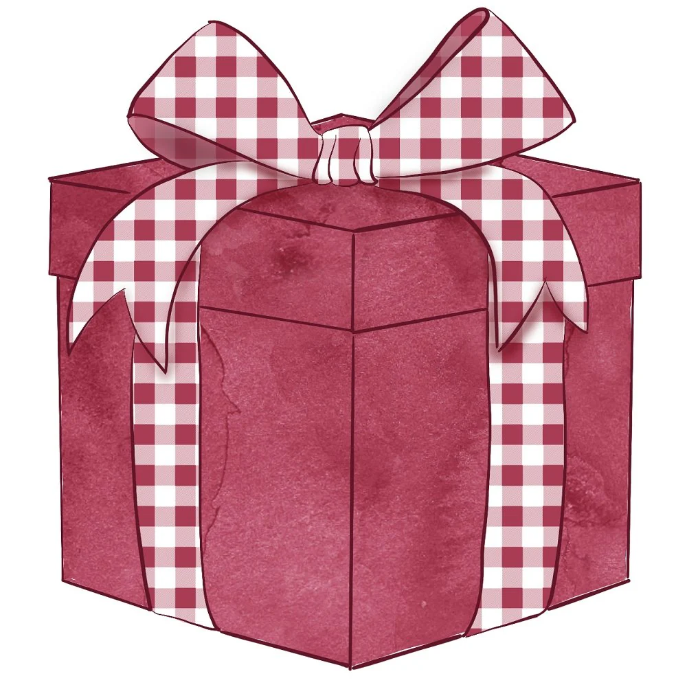 Christmas Home Red Present Fabric Panel