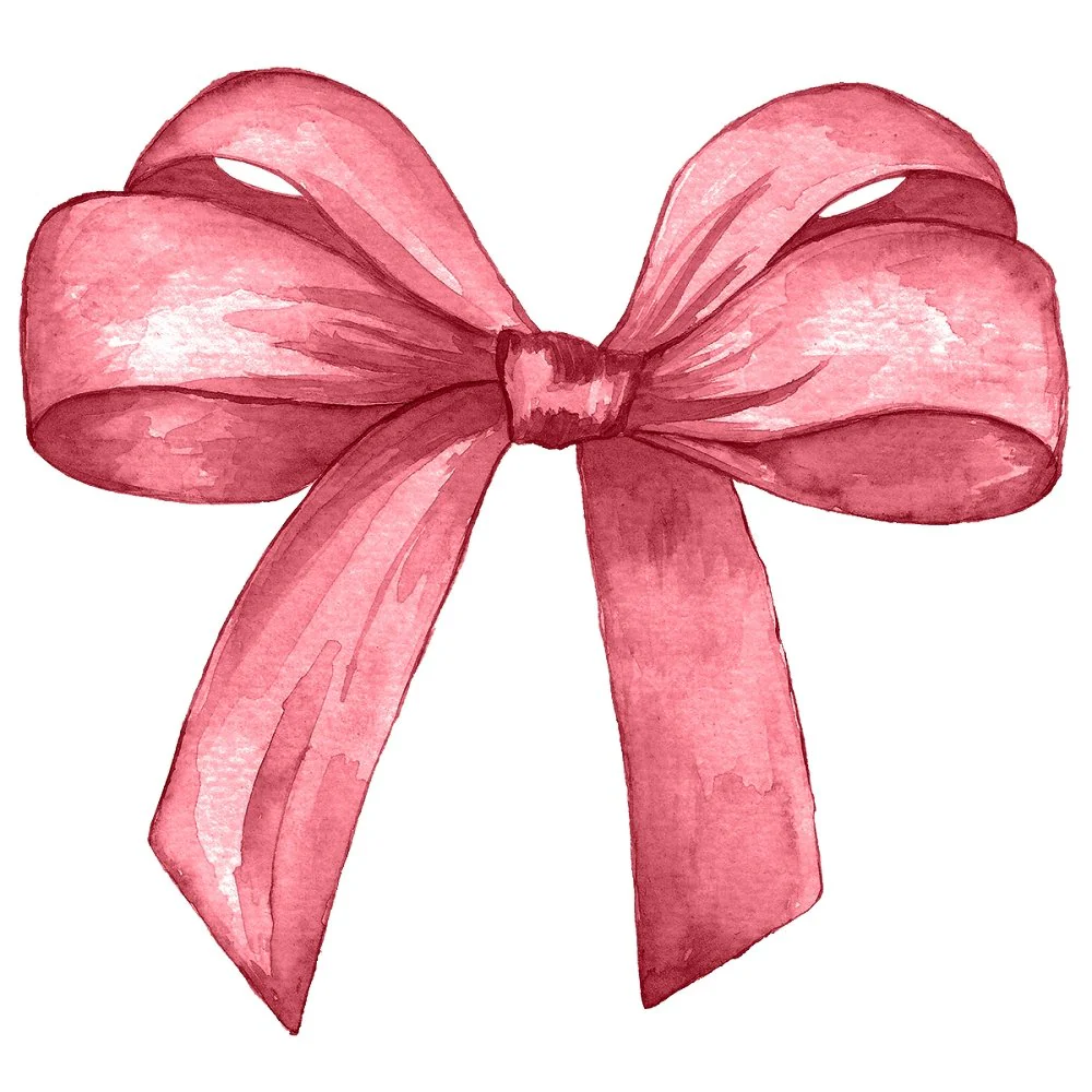 Christmas Trees Pink Bow Fabric Panel