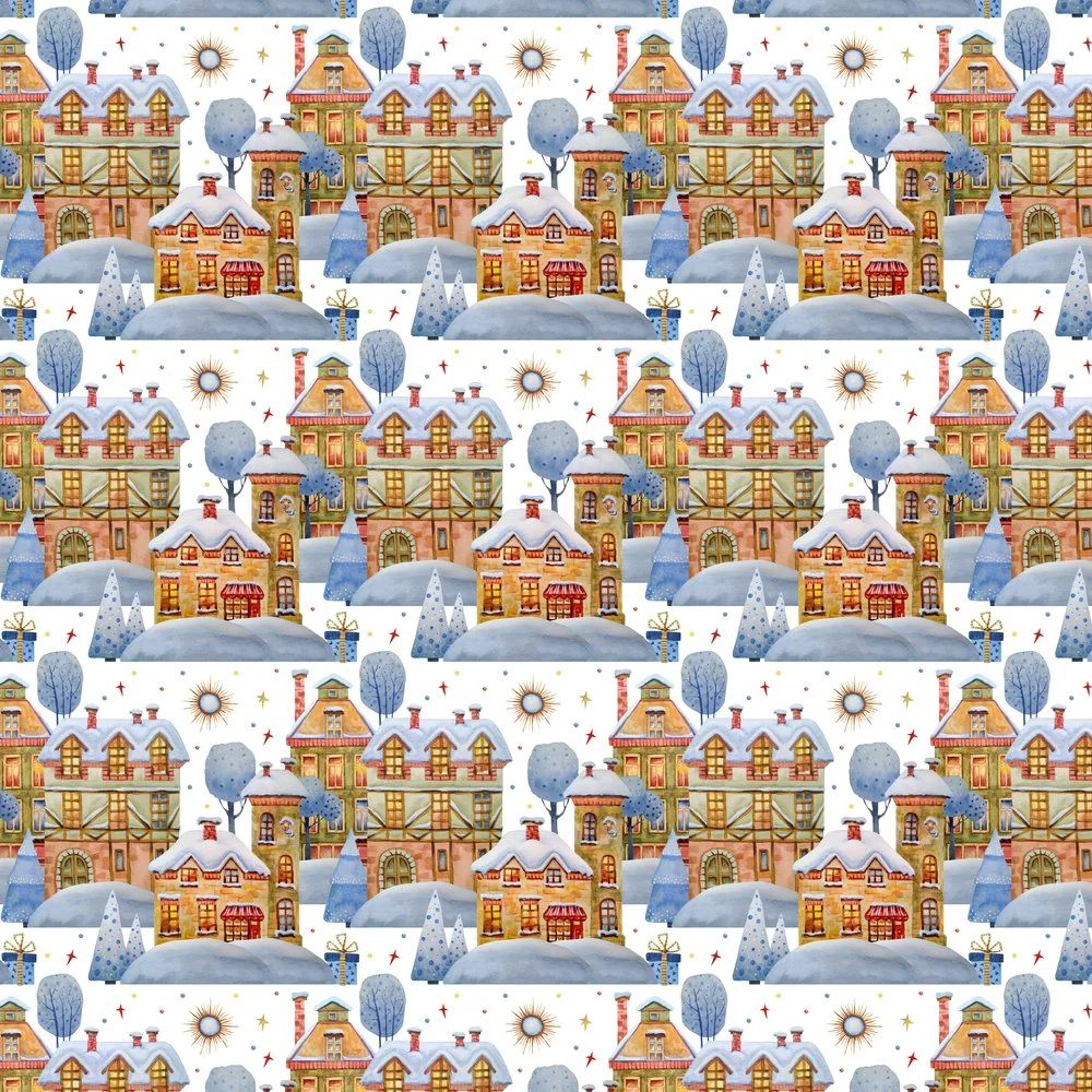 Christmas Village Fabric - Multi