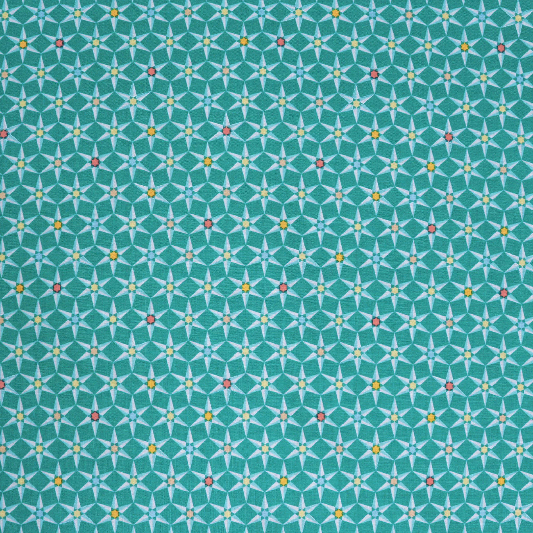 Cityscape Day Fabric Collection - Star Teal