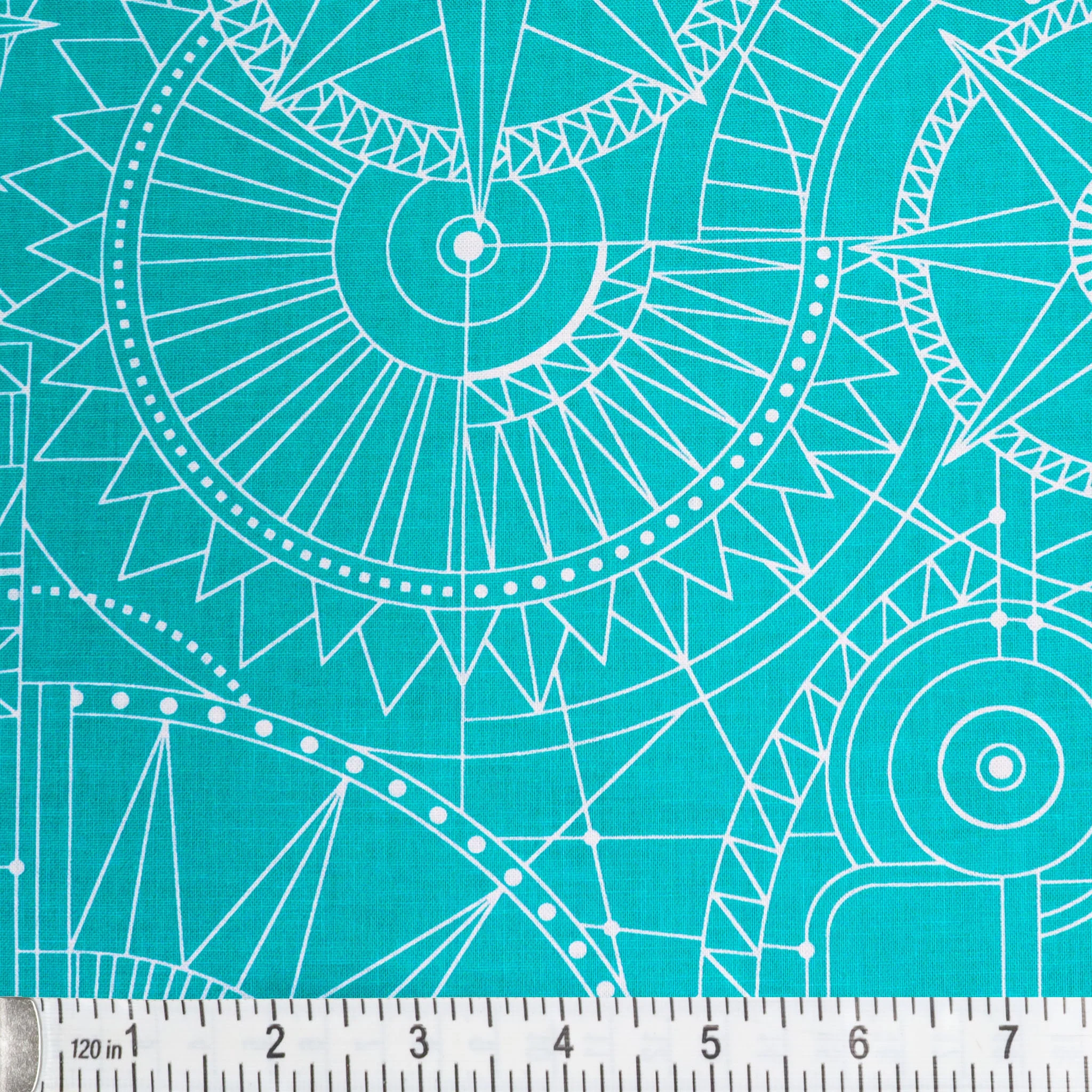 Cityscape Night Fabric Collection - Blueprint Teal - Image 2