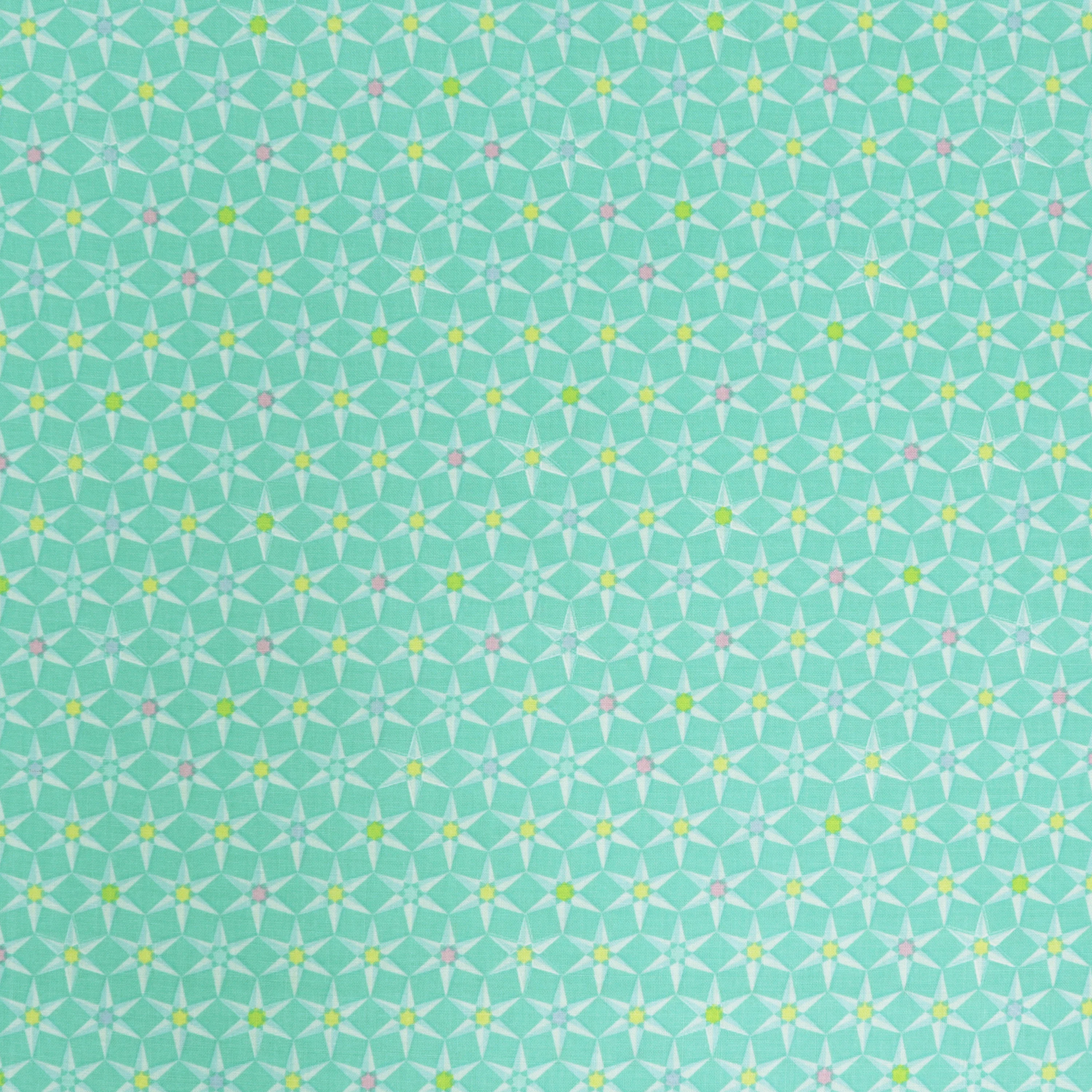 Cityscape Night Fabric Collection - Star Aqua