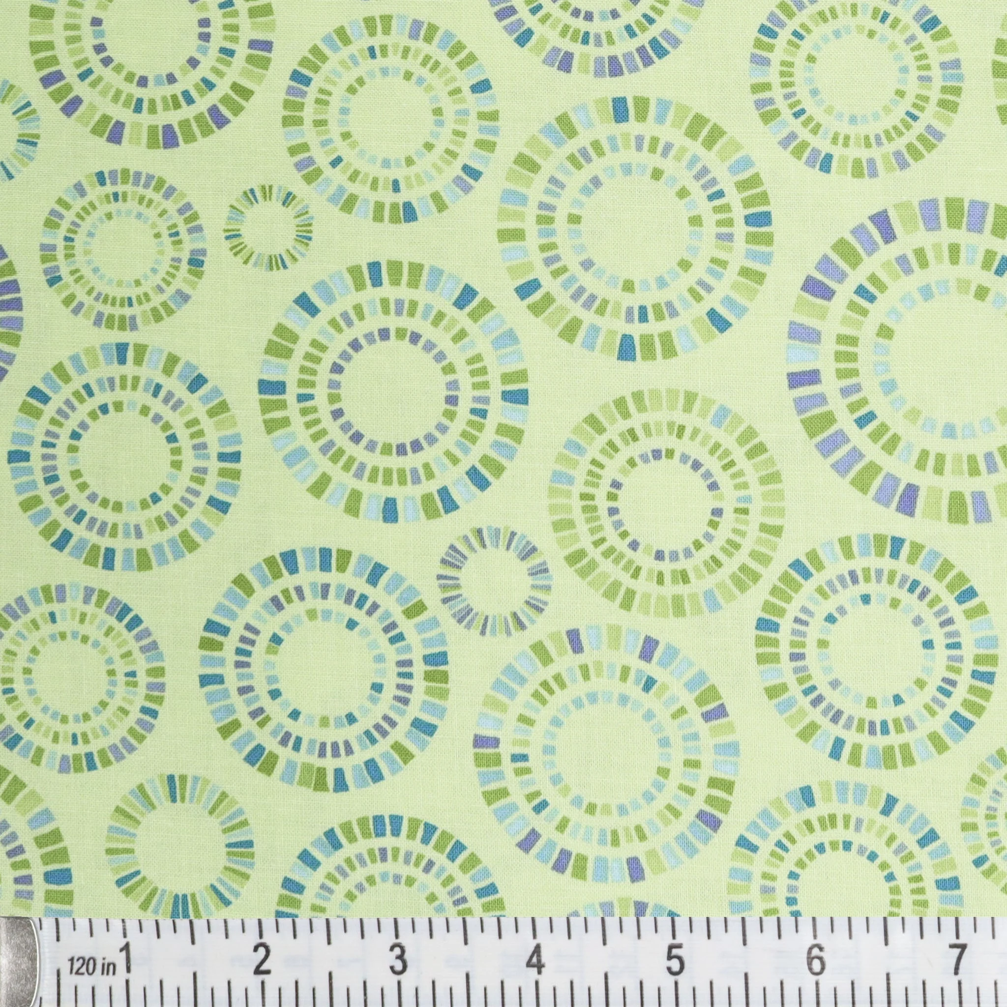 Cityscape Night Fabric Collection - Traffic Circle Mint - Image 2