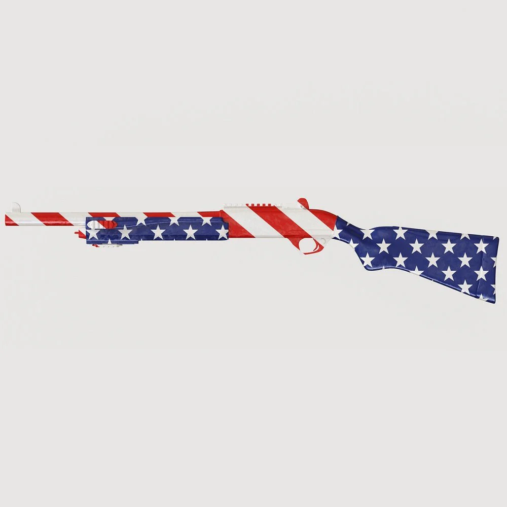 Classic Shotgun with USA Flag Fabric Panel