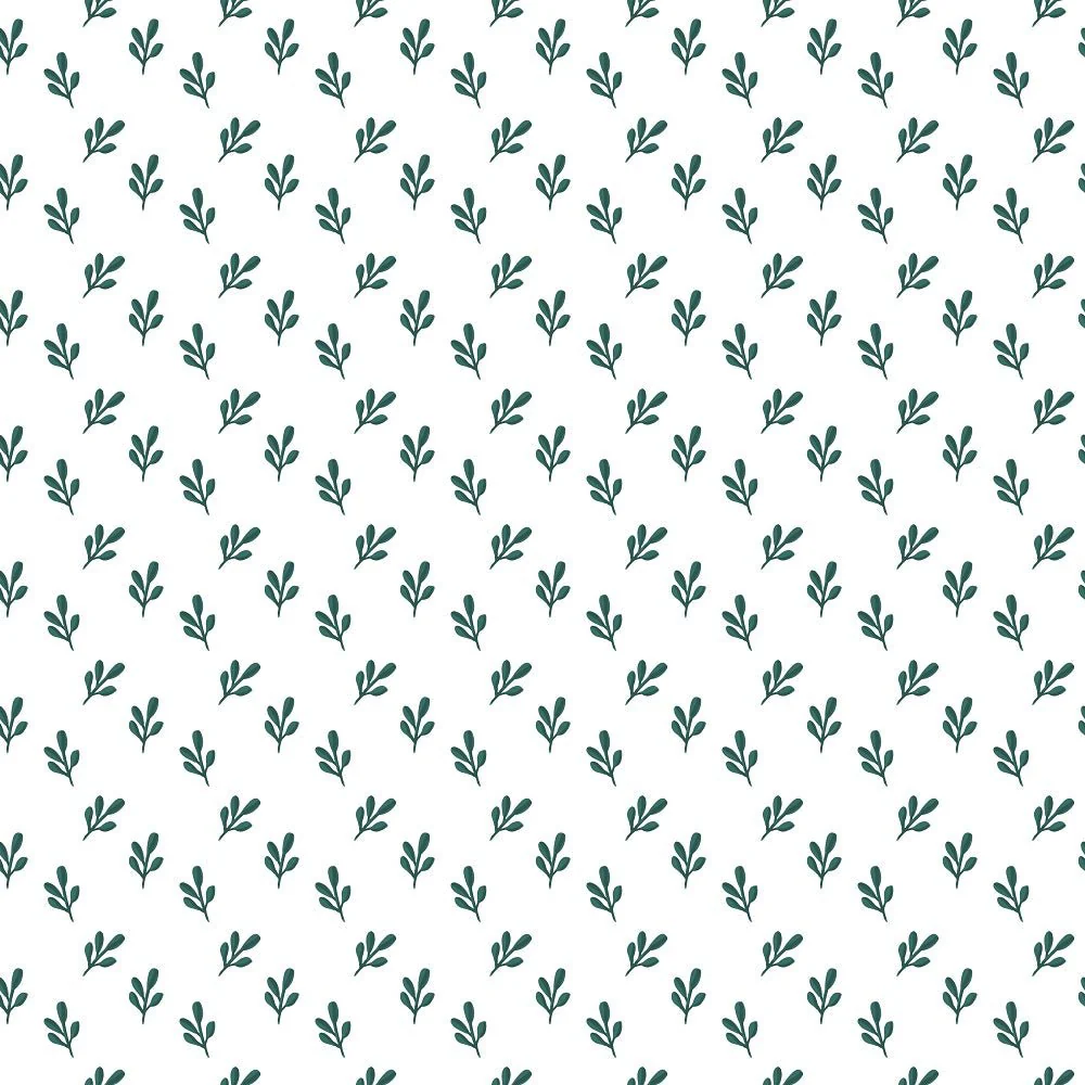 Coffee Lover Leaves Fabric - White
