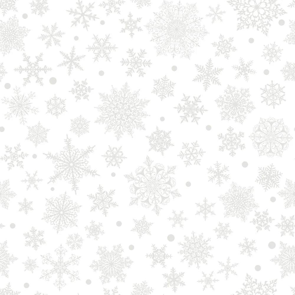 Complex Snowflakes Tone on Tone Fabric
