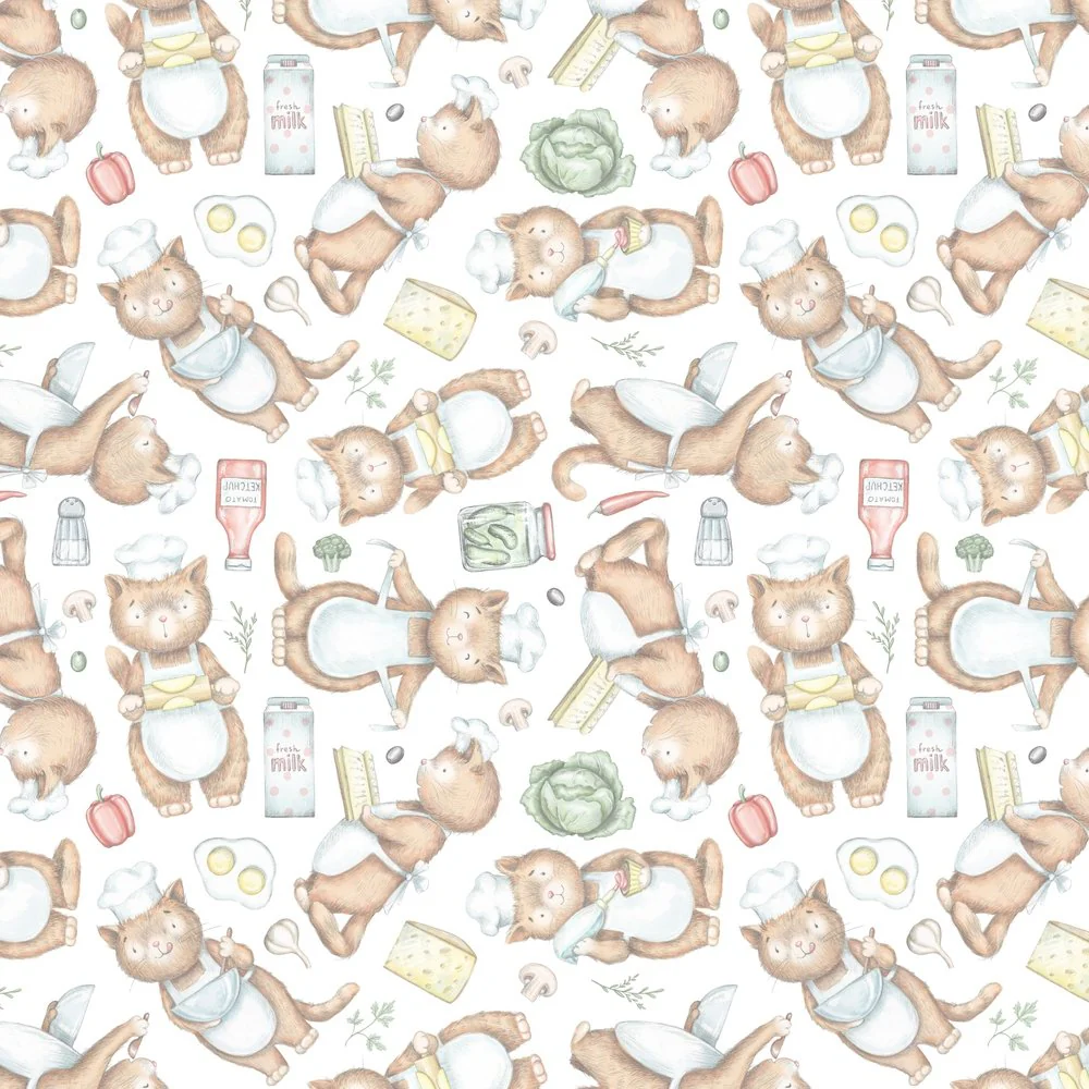 Cooking Vegetables In The Kitchen Fabric