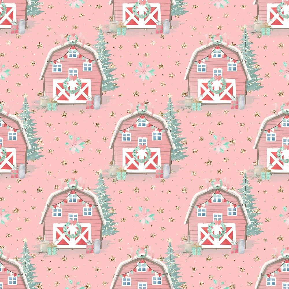 Cotton Candy Farm Holiday Pattern #1 Fabric