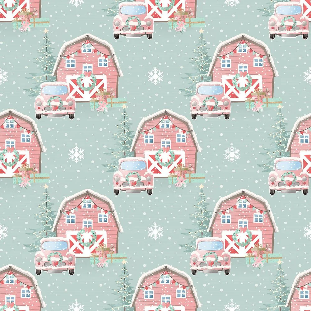 Cotton Candy Farm Holiday Pattern #10 Fabric