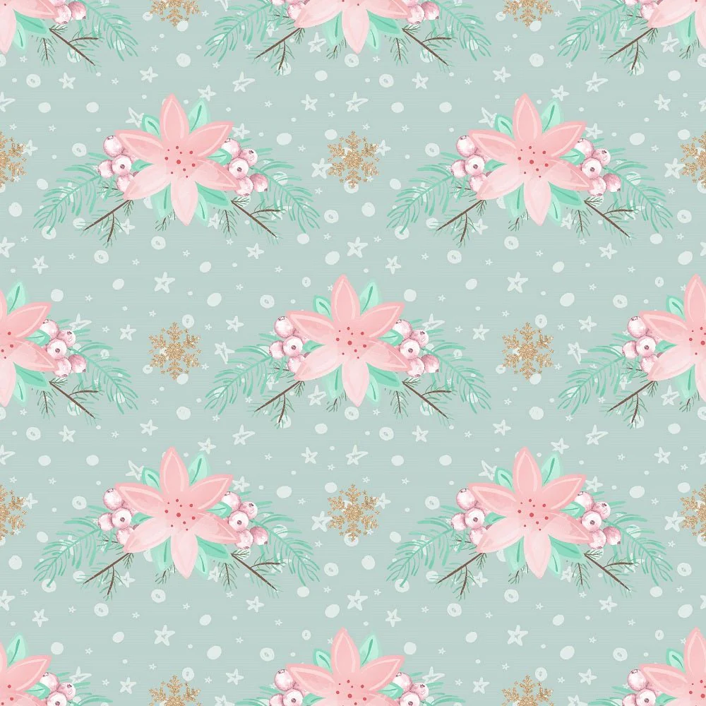 Cotton Candy Farm Holiday Pattern #6 Fabric