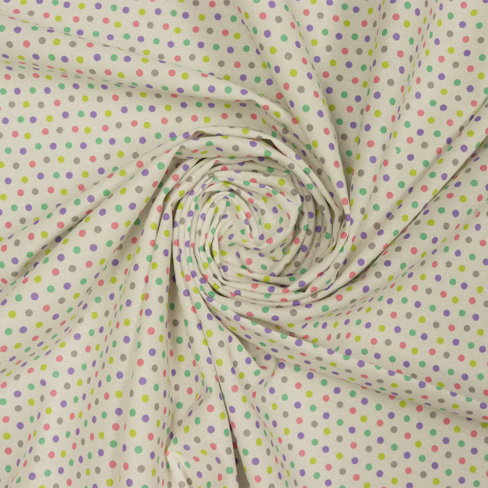 Cozy Cats Fabric Collection - Cozy Dot Multi/White - Image 2