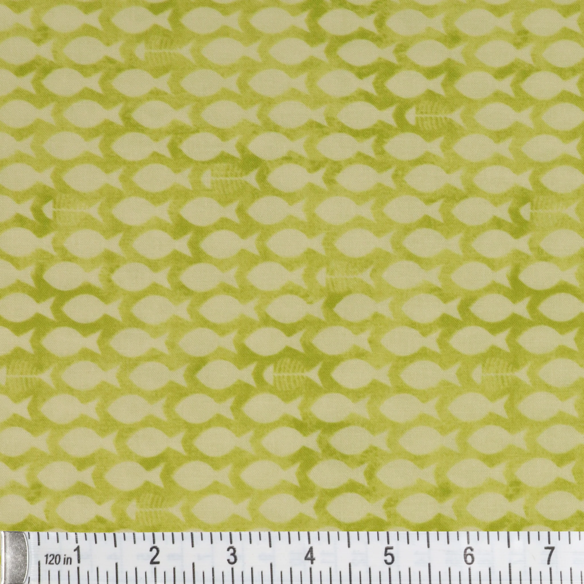 Cozy Cats Fabric Collection - Fish & Bones Lime - Image 3