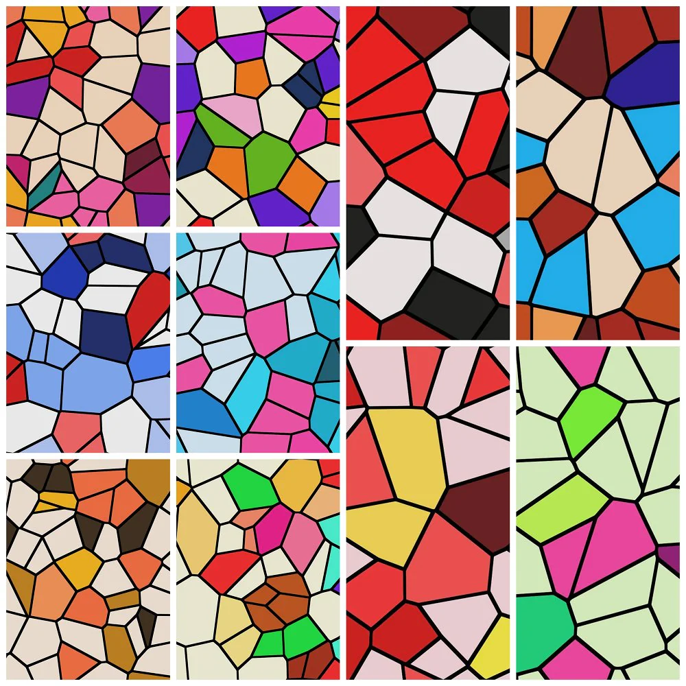 Crazy Paving Mosaic Fat Quarter Bundle - 10 Pieces
