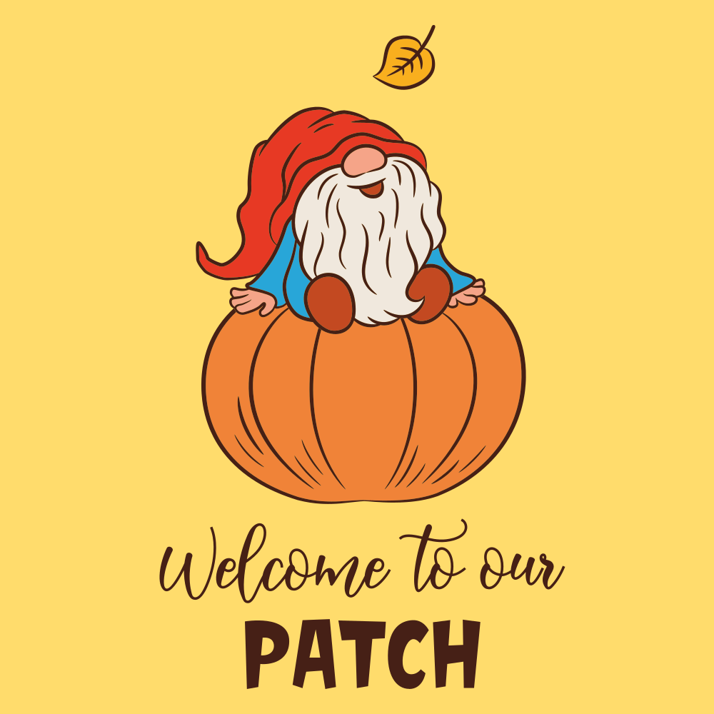 Cute Gnome Welcome To Our Patch Fabric Panel - Yellow