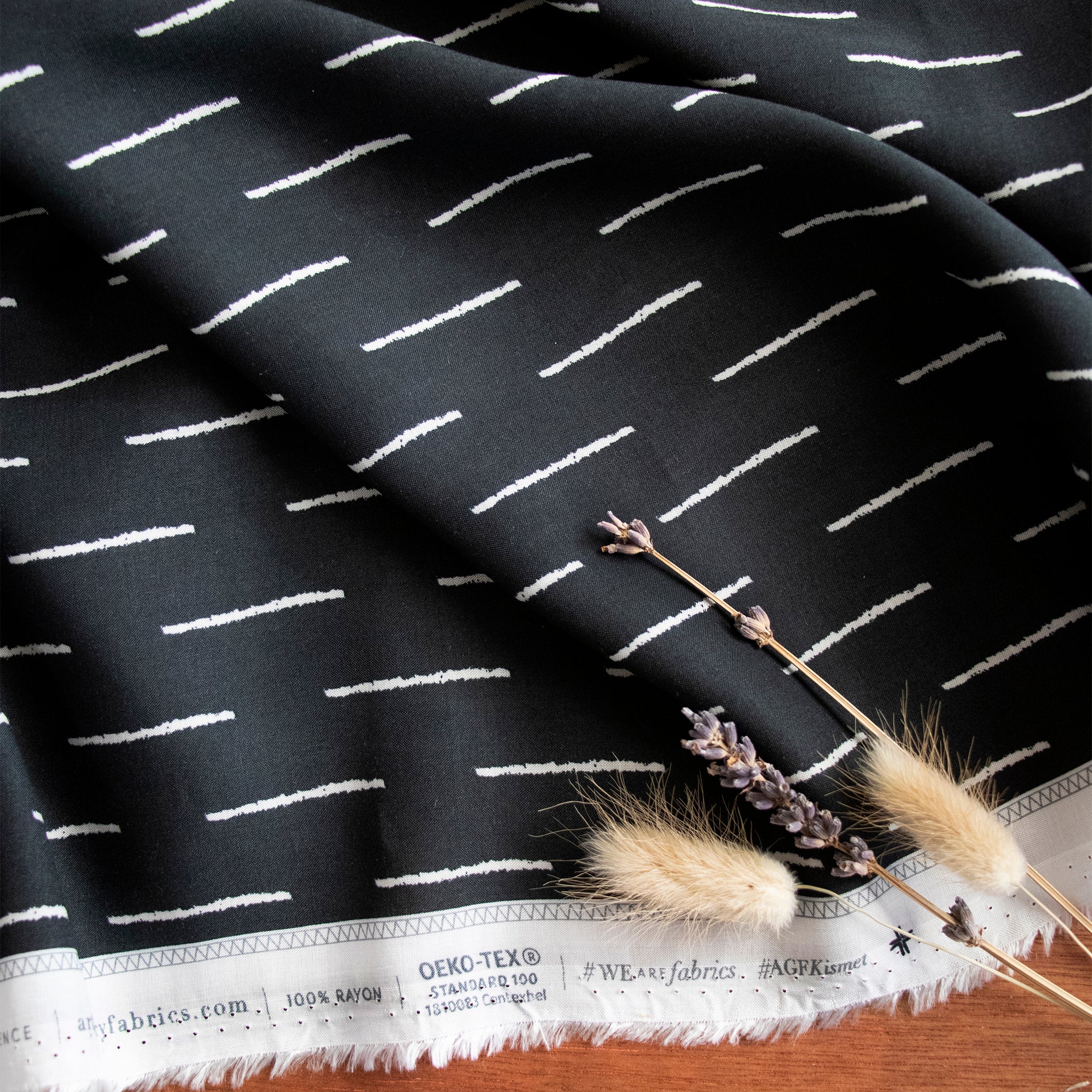 Dashing Jet Fabric in Rayon - Image 2