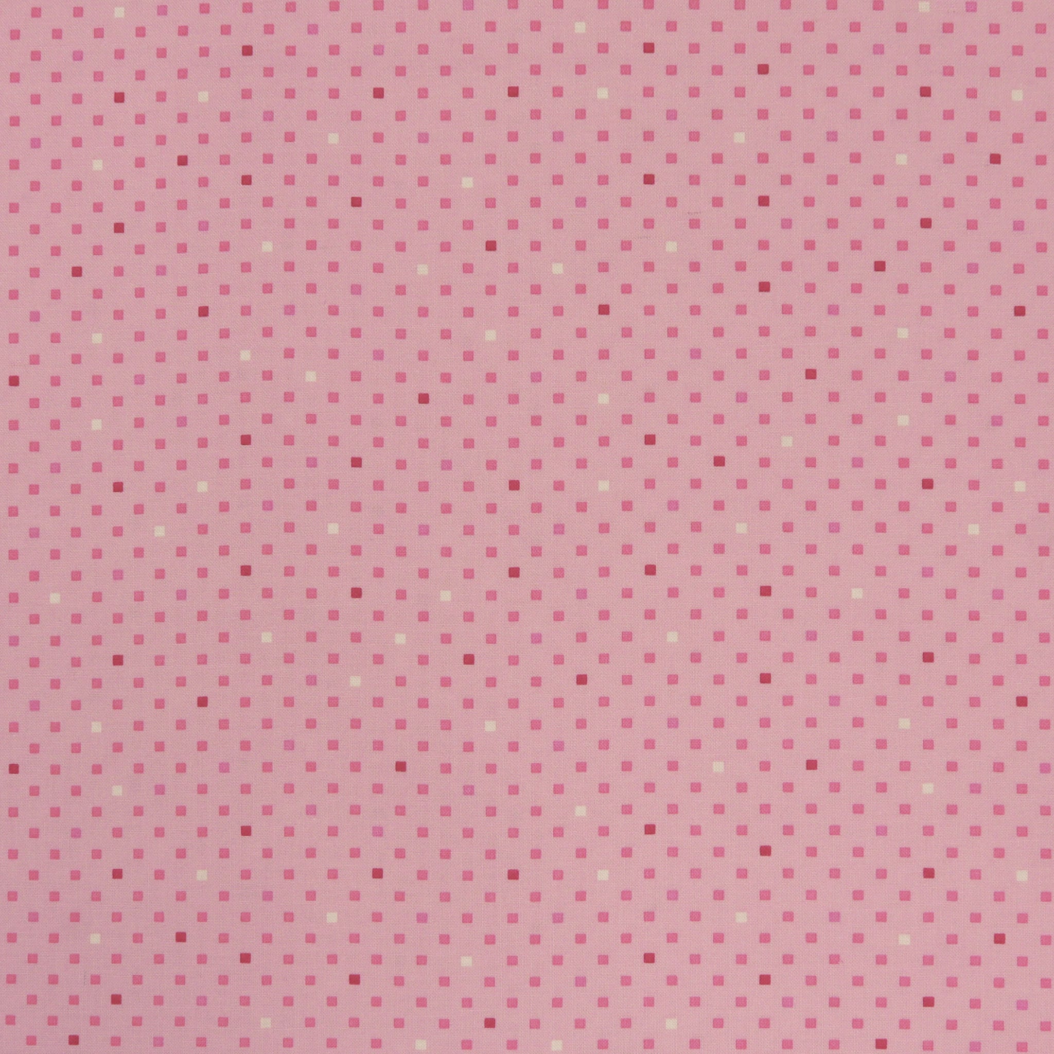 Dazzle Dots 2 Fabric Collection - Dazzling Squares Rose