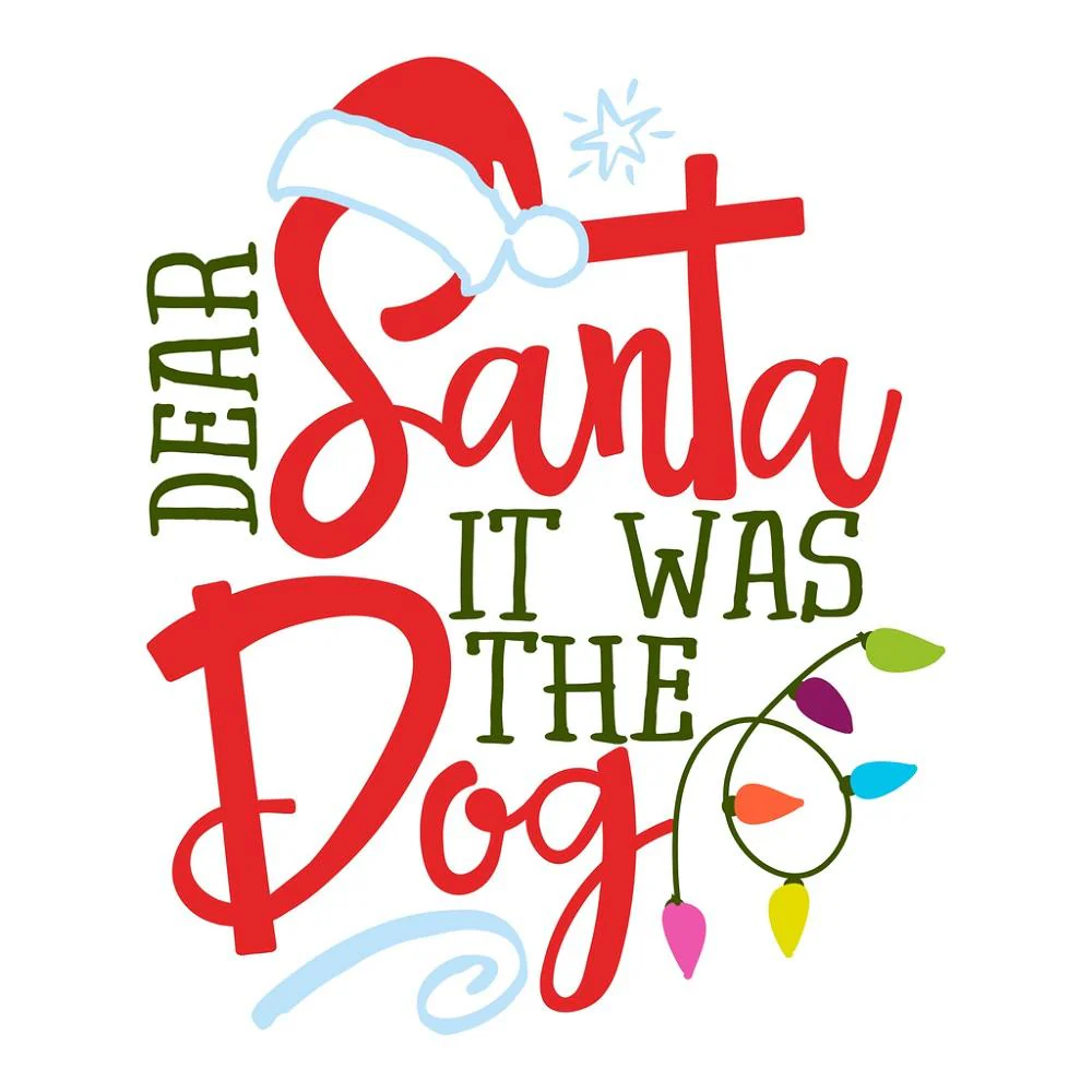 Dear Santa It Was The Dog Fabric Panel