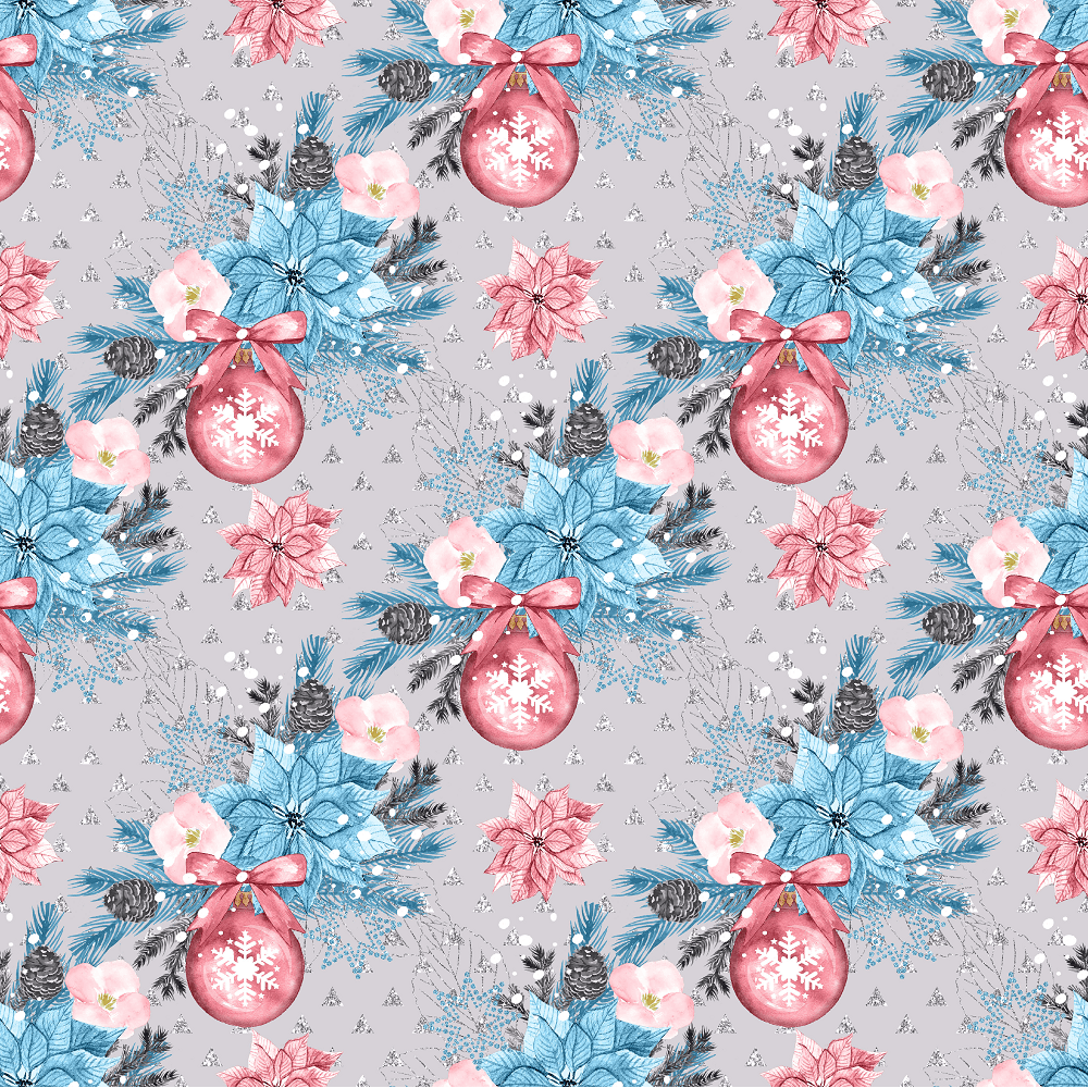 Decorative Ornaments on Triangle Fabric - Grey
