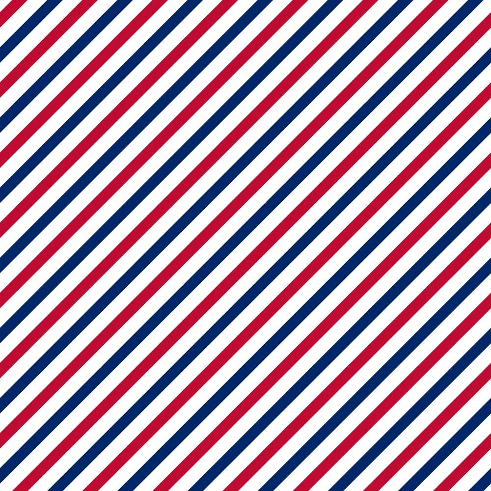 Diagonal Stripe Fabric - Patriotic