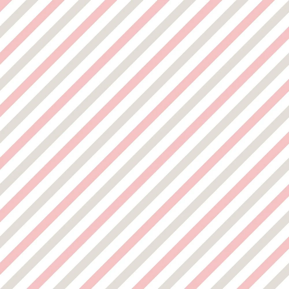 Diagonal Stripe Fabric - Pink/Grey
