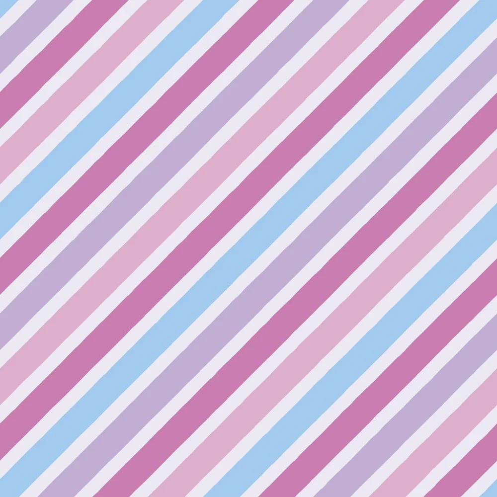 Diagonal Stripe Fabric - Pink Pastels