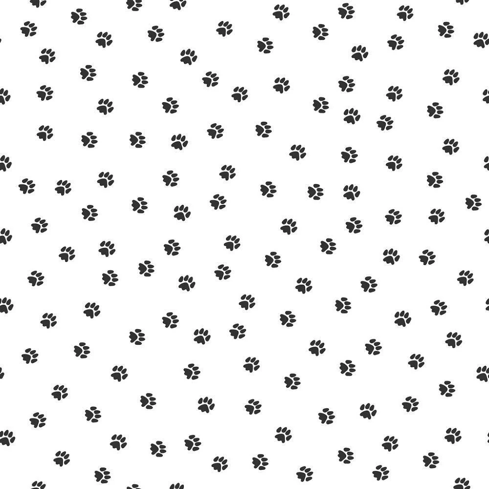 Digitally Printed Small Paw Prints Fabric