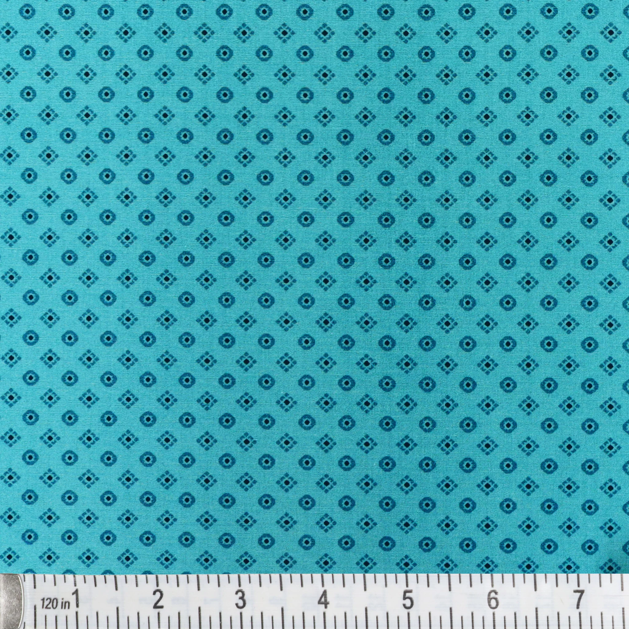 Documentaries Fabric Collection - Diamond Calico Denim Blue - Image 2
