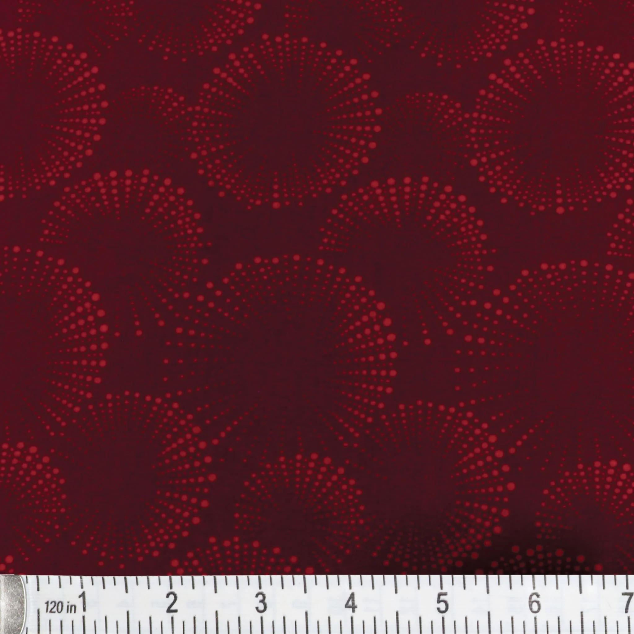 Documentaries Fabric Collection - Starburst Dots Claret/Red - Image 2