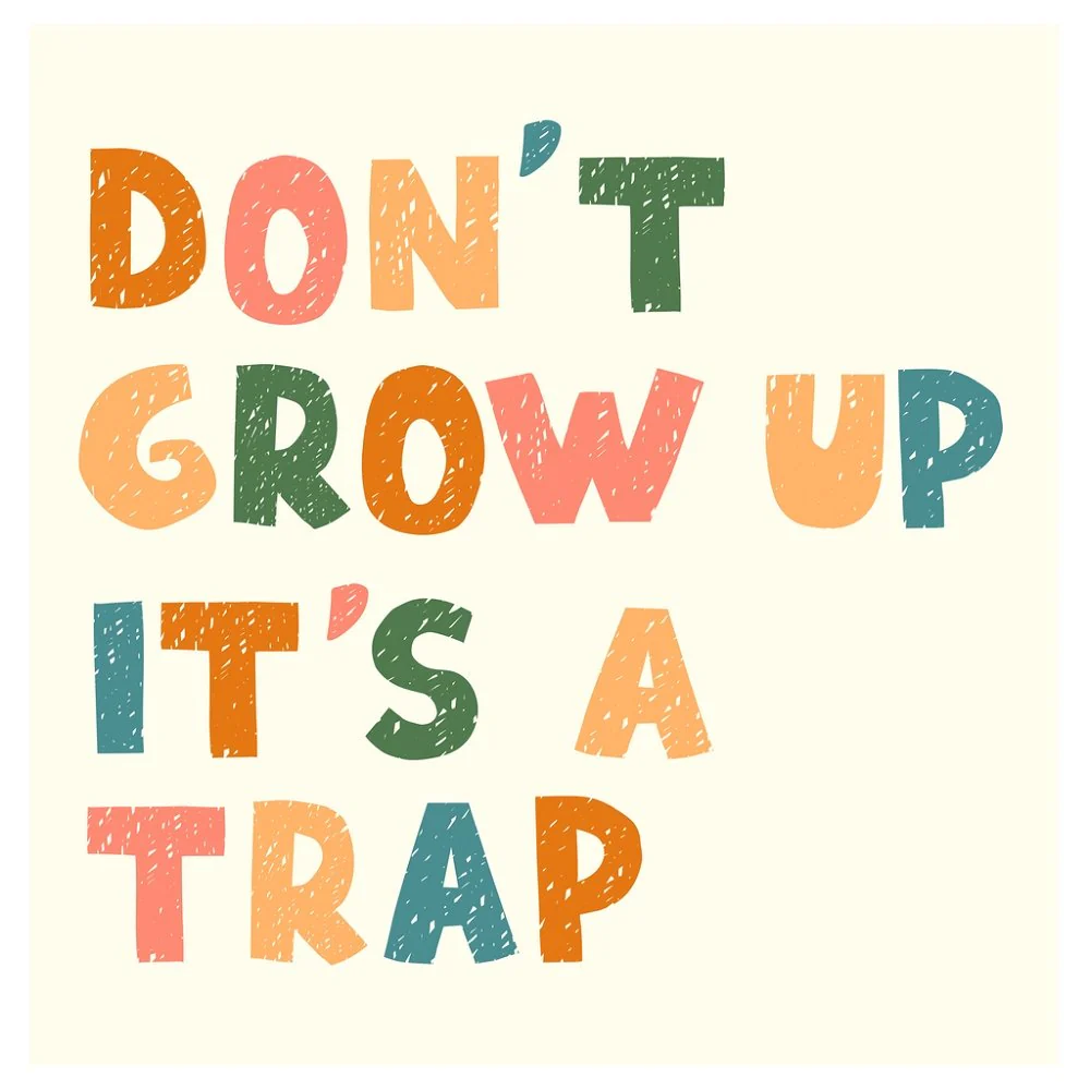 Don't Grow Up It's A Trap Fabric Panel