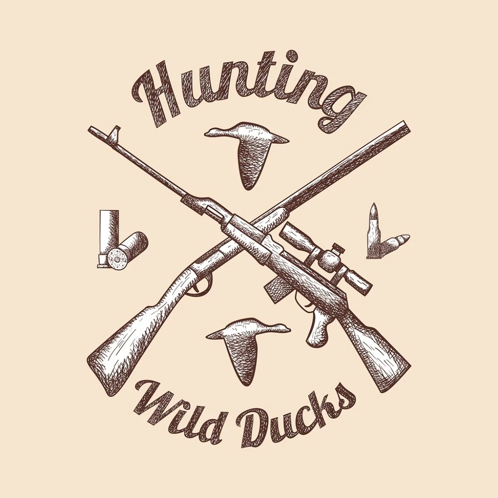 Duck Hunting Fabric Panel - Tan