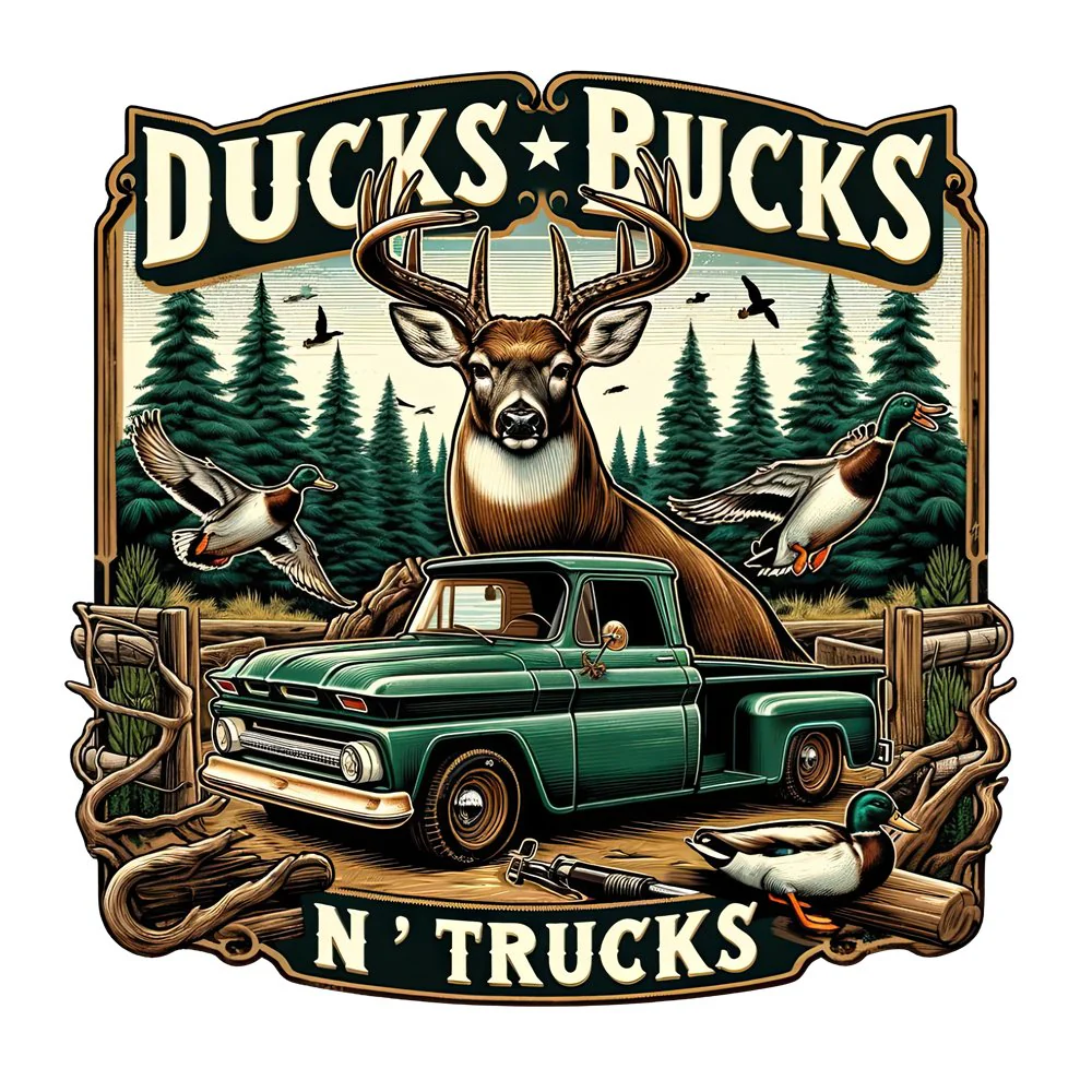 Ducks, Bucks, & Trucks Fabric Panel
