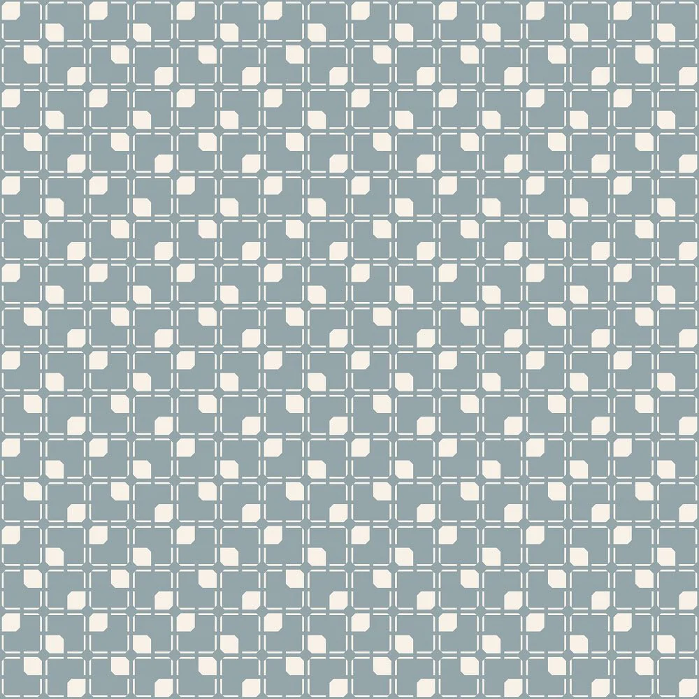 Earthy Tones Geometric Blue Fabric