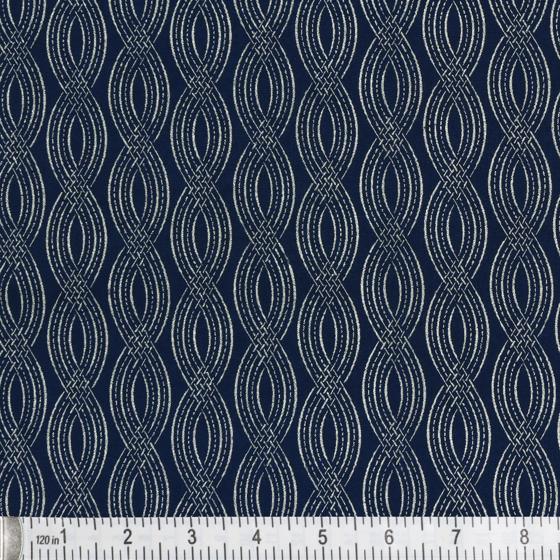 Elegant Keepsakes Fabric Collection - Ribbons Navy - Image 2