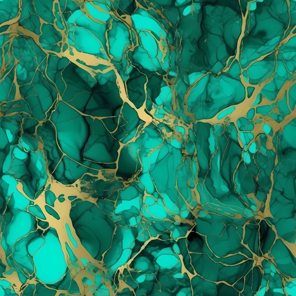 Elegant Marble Fabric - Dark Teal