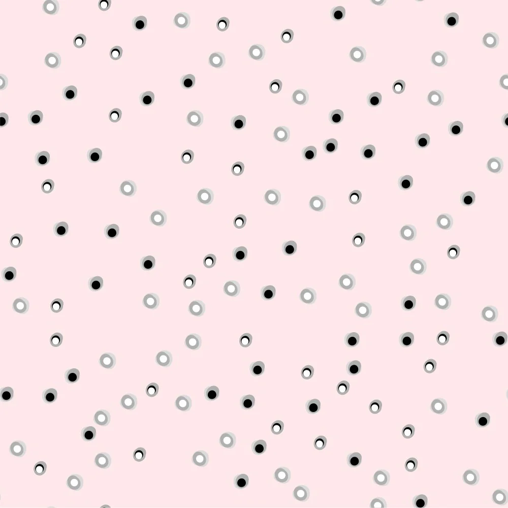 Elegant Roses Dots Fabric - Pink