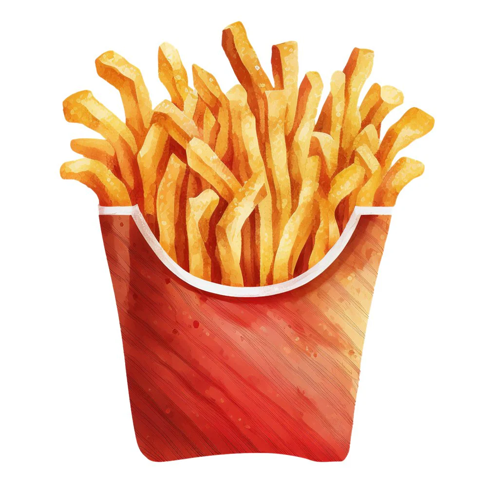 Fast Food French Fries Fabric Panel