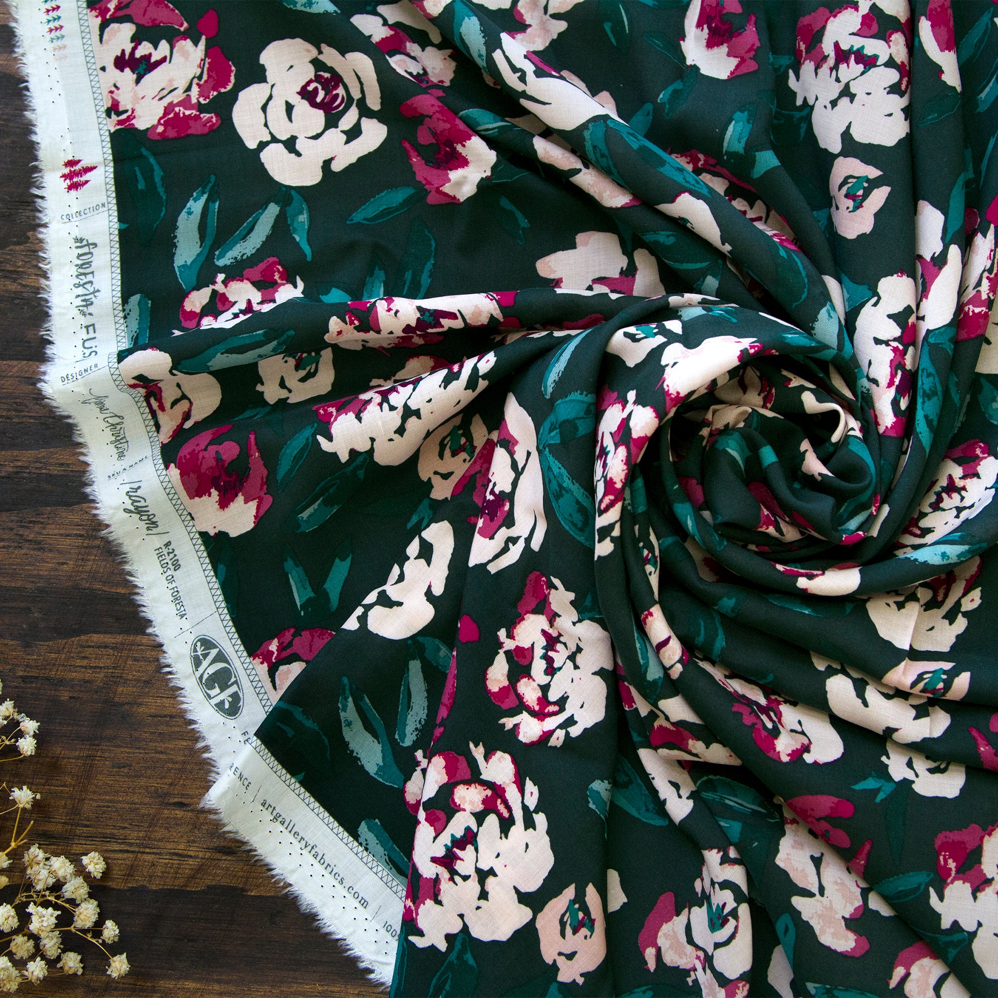 Fields of Foresta Fabric in Rayon - Image 2