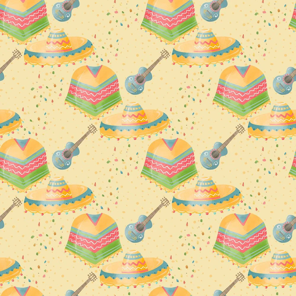 Fiesta! Music Fabric - Tan