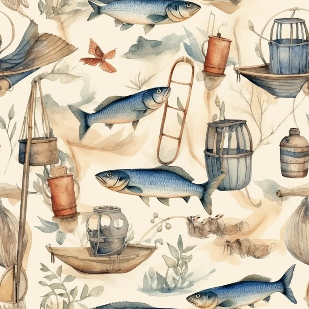 Fishing Up North Pattern #4 Fabric